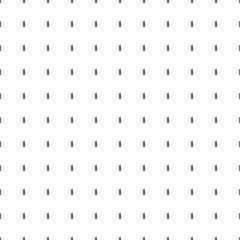 Square seamless background pattern from geometric shapes. The pattern is evenly filled with small black number one symbols. Vector illustration on white background