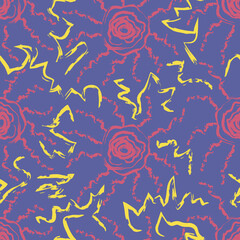 geometric floral abstract  doodles 