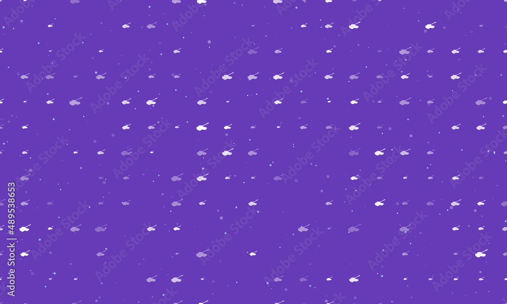 Aufkleber seamless background pattern of evenly spaced white tank symbols of different sizes and opacity. vect