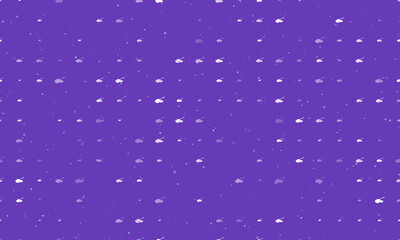 Obraz premium Seamless background pattern of evenly spaced white tank symbols of different sizes and opacity. Vector illustration on deep purple background with stars