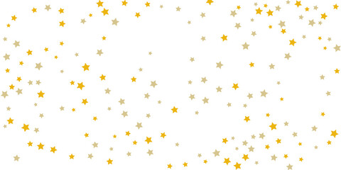 Star confetti. Golden casual confetti background. Bright design pattern. Vector template with gold stars. Suitable for your design, cards, invitations, gift, vip