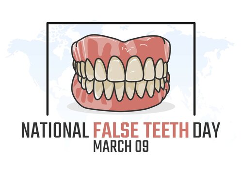 vector graphic of national false teeth day good for national false teeth day celebration. flat design. flyer design.flat illustration. - Powered by Adobe