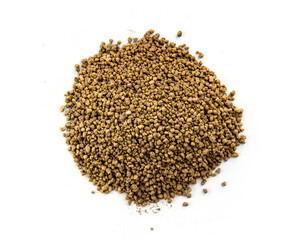 Akadama Japanese soil used as an ingredient for growing Cactus and Bonsai Trees and Succulents Plants. isolated on white background.