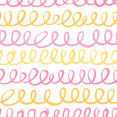 Seamless pattern with abstract ornament. Dry brush.