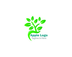 Simple apple logo design inspiration Royalty Free Vector