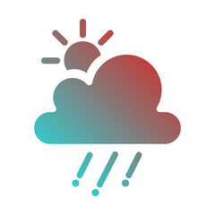 sleet with sun icon