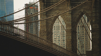 Close Up Of Brooklyn Bridge