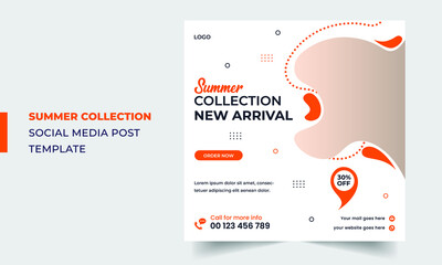 Summer fashion sale new arrival social media post design
