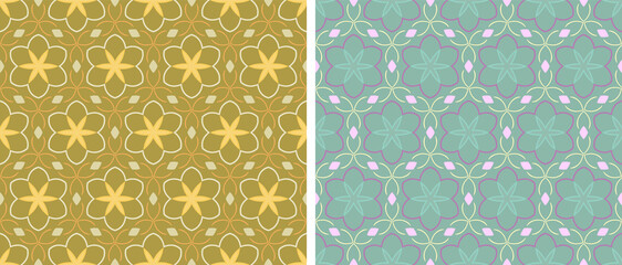 Floral multicolor structured pattern. Seamless vector background