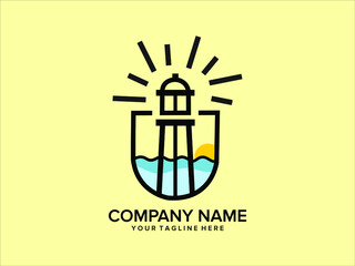 lighthouse logo for beach signs
