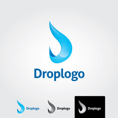 Drop logo template - vector