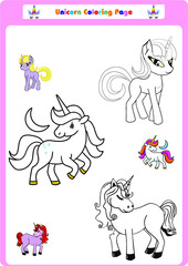 Obraz premium Unicorn painting for kids