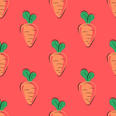seamless carrot pattern and background vector illustration