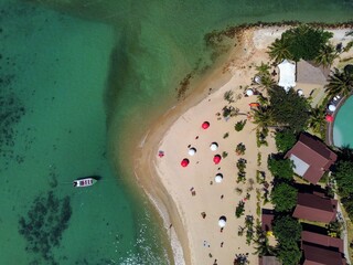 aerial view of beach, Koh Phangan, Thailand 