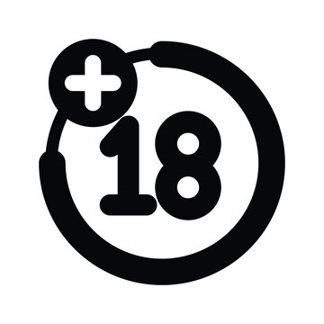 Age restriction Vector icon which can easily modify or edit

