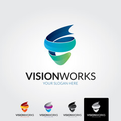 Letter v logo template - vector