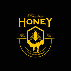 honey bee premium product logo design
