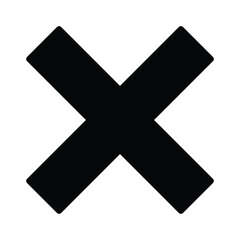 Cross Vector icon which can easily modify or edit

