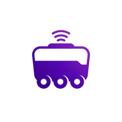 delivery robot icon, vector design