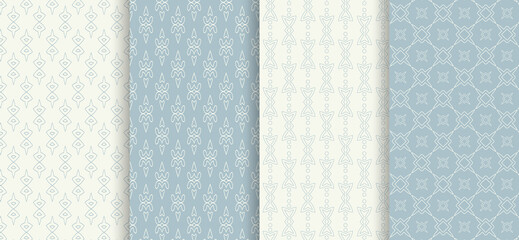 Decorative background wallpaper - set. Seamless background for wallpaper, textures. Vector illustration