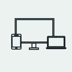 Gadgets vector icon illustration sign