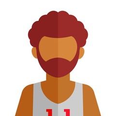 Basketball player icon illustration. Basketball player vector. Basketball player avatar