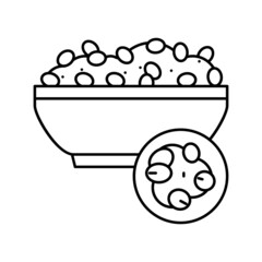 pearl barley groat line icon vector illustration