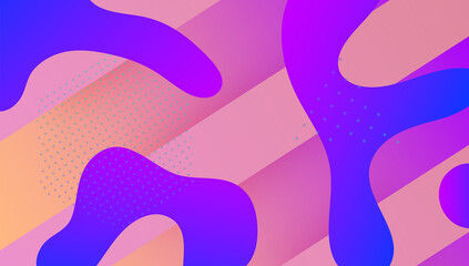 Gradient Design. Business Magazine. Digital Website. Purple Plastic Cover. Wavy Fluid Shape. Neon Poster. 3d Landing Page. Bright Frame. Violet Gradient Design