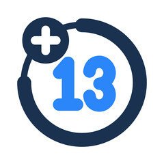 Age restriction Vector icon which can easily modify or edit

