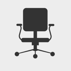 Office chair vector icon illustration sign