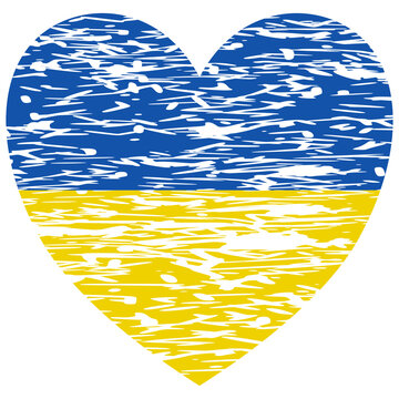 Ukraine Herz Flagge grunge