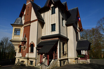 Fototapeta na wymiar Montigny les Cormeilles; France - february 21 2021 : city hall