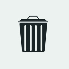 Bin vector icon illustration sign