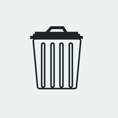 Bin vector icon illustration sign