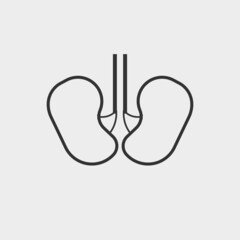 Kidneys vector icon illustration sign