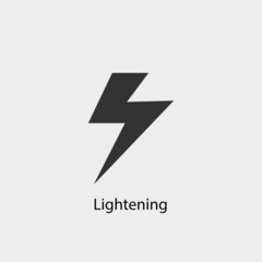Lightening vector icon illustration sign