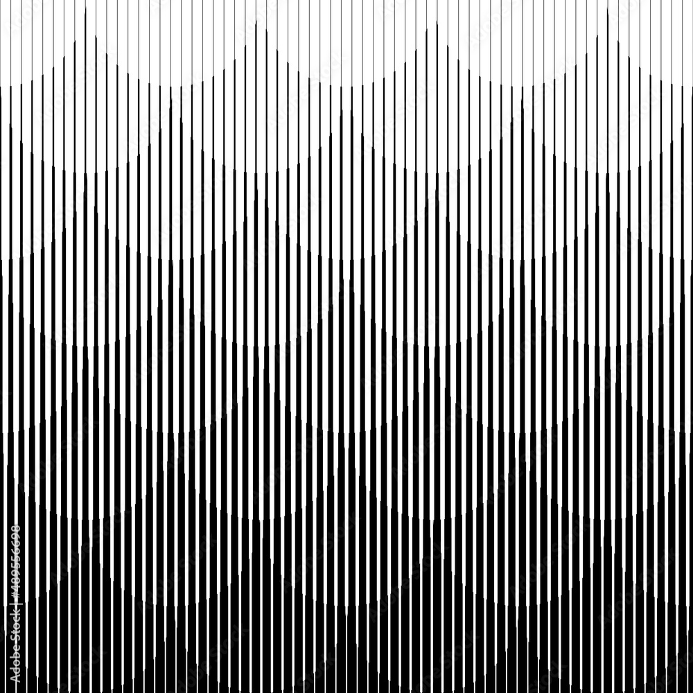Poster geometric seamless border. gradient pattern. halftone linear texture. abstract line gradation for de