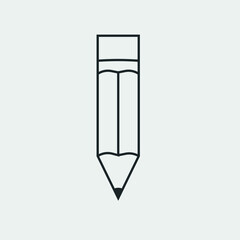 Pencil vector icon illustration sign