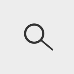 Search glass vector icon illustration sign