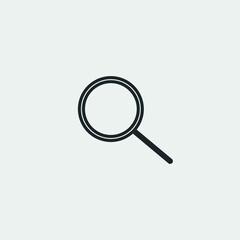 Search glass vector icon illustration sign