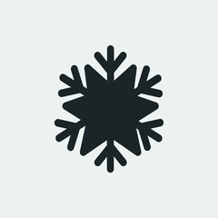 Snowflake vector icon illustration sign