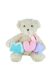 Plush toy in the shape of vegetable. Isolated on white background without shadow.