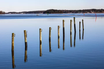 Foto op Plexiglas pier in the lake © Thomas