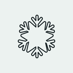 Snowflake vector icon illustration sign