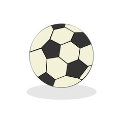 Vector illustration of black and white football, perfect for sports advertising
