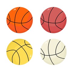 Vector illustration set of Colorful basketball, perfect for sports advertising