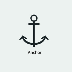 Anchor vector icon illustration sign