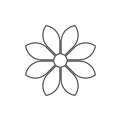 Flower icon in line style