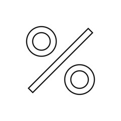 Percent icon in line style