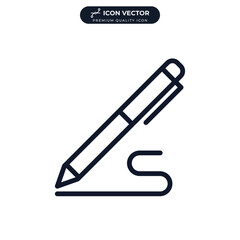 Pencil icon symbol template for graphic and web design collection logo vector illustration
